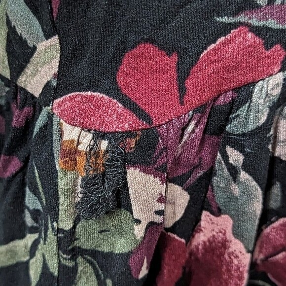 Torrid NEW 5X Black with Floral Print Babydoll Lightweight Jacket - Picture 3 of 9